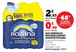 Bi1 Eau minerale naturellement gazeuse rozana offre