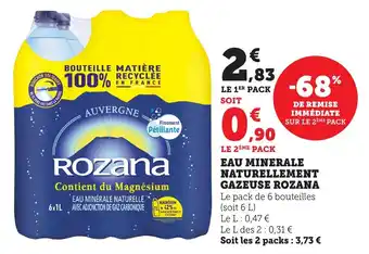 Bi1 Eau minerale naturellement gazeuse rozana offre