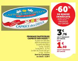 Bi1 Fromage pasteurise caprice des dieux offre