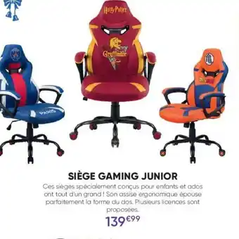 Fnac Siège Gaming Junior offre