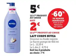 Bi1 Lait corps nivea offre