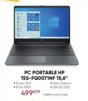 Fnac PC Portable HP 15-SFQ0071NF 15,6 offre
