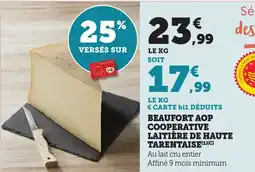 Bi1 Beaufort aop cooperative laitière de haute tarentaise offre