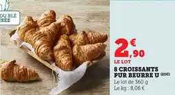 Bi1 8 croissants pur beurre u offre