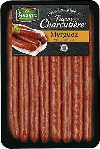 Spar MERGUEZ VÉRITABLES FAÇON CHARCUTIÈRE GARANTIE BŒUF ET MOUTON offre