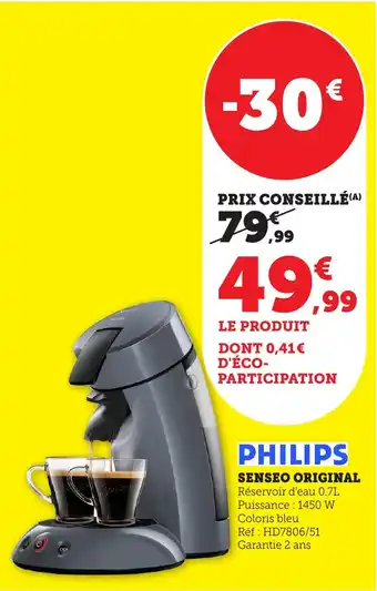 Bi1 PHILIPS Senseo original offre