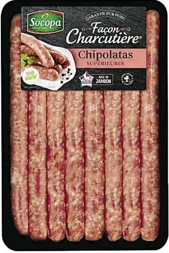 Spar CHIPOLATAS SUPÉRIEURES FAÇON CHARCUTIÈRE GARANTIE PUR PORC offre