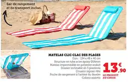 Bi1 Matelas clic clac des plages offre