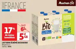 Auchan Drive Lait demi écrémé auchan bio offre