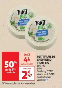 Auchan Drive Petit frais de chèvre bio trait bio offre