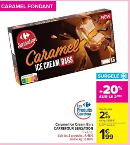 Cora x Carrefour CARREFOUR SENSATION Caramel ice cream bars offre