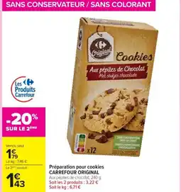 Cora x Carrefour CARREFOUR ORIGINAL Préparation pour cookies offre