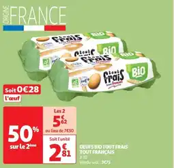 Auchan Drive Oeufs bio tout frais tout français offre