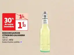 Auchan Drive Boisson gazeuse citron bio galvanina offre