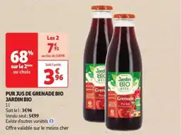 Auchan Drive Pur jus de grenade bio jardin bio offre