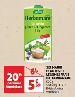 Auchan Drive Sel marin plantes et légumes frais bio herbamare offre