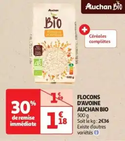 Auchan Drive Flocons d'avoine auchan bio offre