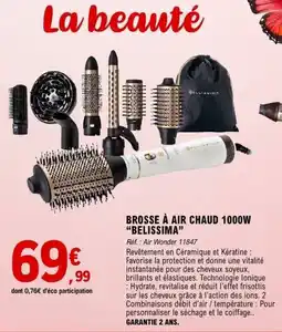 E.Leclerc Maison & Loisirs Brosse à air chaud 1000w belissima offre