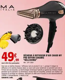 E.Leclerc Maison & Loisirs Sécheur à diffuseur d'air chaud my pro diffon ceramic bellissima offre