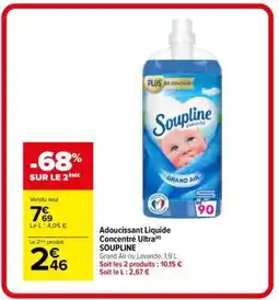 Carrefour Market Adoucissant Liquide Concentré Ultra SOUPLINE offre