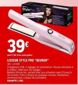 E.Leclerc LISSEUR STYLE PRO “BEURER” offre