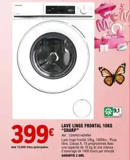 E.Leclerc LAVE LINGE FRONTAL 10KG “SHARP” offre