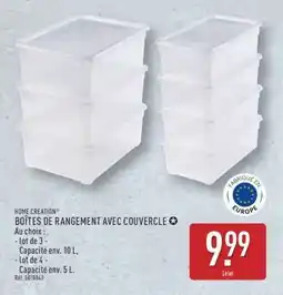 ALDI BOÎTES DE RANGEMENT AVEC COUVERCLE offre
