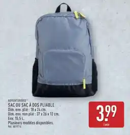 ALDI SAC OU SAC À DOS PLIABLE offre
