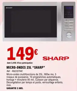 E.Leclerc Maison & Loisirs MICRO-ONDES SHARP offre