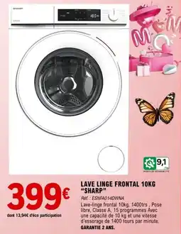 E.Leclerc Maison & Loisirs Lave linge frontal sharp offre
