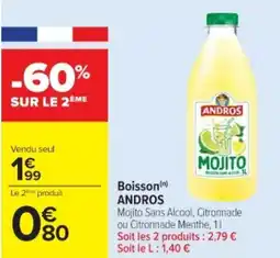 Cora x Carrefour ANDROS Boisson offre