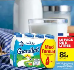 Cora x Carrefour GRANDLAIT Lait U.H.T. demi-écrémé "Maxi Format" offre