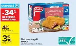 Cora x Carrefour FINDUS Filet pané surgelé offre