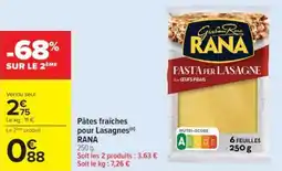 Cora x Carrefour RANA Pâtes fraîches pour Lasagnes offre