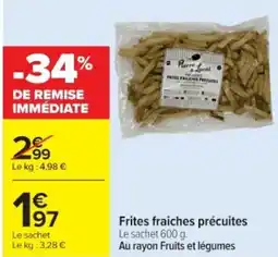 Cora x Carrefour Frites fraiches précuites offre
