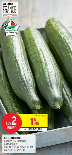 Intermarché Concombre offre