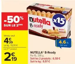 Cora x Carrefour NUTELLA B-Ready offre