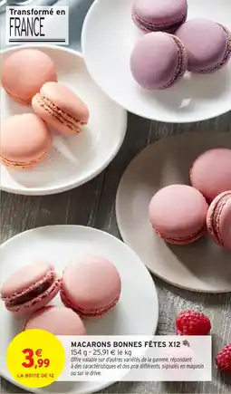 Intermarché Macarons bonnes fêtes x12 offre