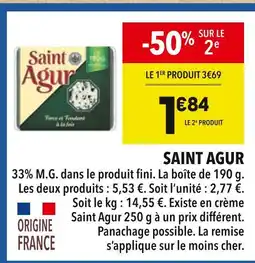Supeco Saint Agur Saint Agur offre