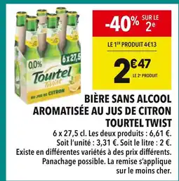 Supeco Tourtel Bière sans alcool aromatisée au jus de citron Tourtel Twist offre