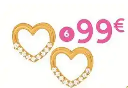 E.Leclerc Boucles oxydes de zirconium, or jaune 0,64 g offre