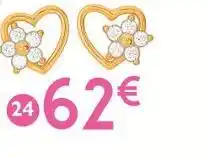 E.Leclerc Boucles oxydes de zirconium, or jaune 0,46 g offre
