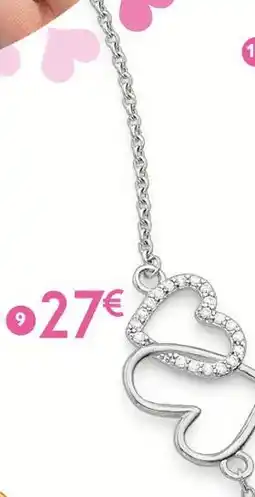 E.Leclerc Bracelet en argent rhodié et oxydes de zirconium, 16 cm offre