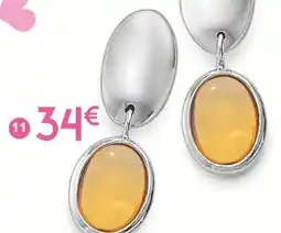E.Leclerc Boucles en argent rhodié et verre offre