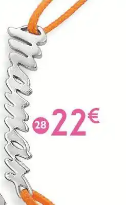 E.Leclerc Bracelet cordon en argent rhodié offre