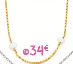 E.Leclerc collier en argent doré et nacres offre