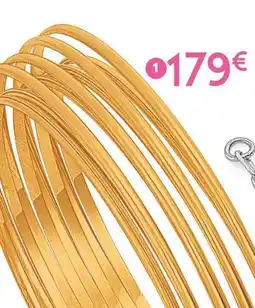 E.Leclerc Bracelet jonc en plaqué or, diamètre 60 mm offre
