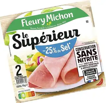 Casino Supermarchés Jambon Le Supérieur Conservation Sans Nitrite -25% de Sel offre
