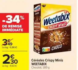 Cora x Carrefour WEETABIX Céréales Crispy Minis offre