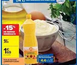 Cora x Carrefour CARREFOUR CLASSIC Huile de tournesol offre